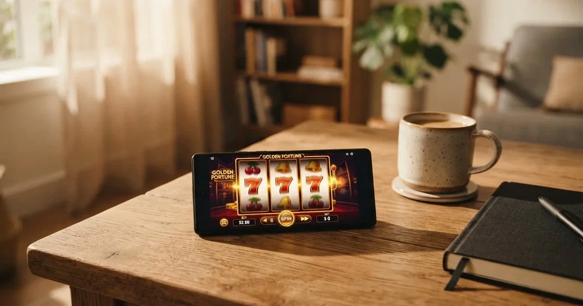 Close-up of a smartphone banking app open beside a laptop on a home desk, mid-transfer.